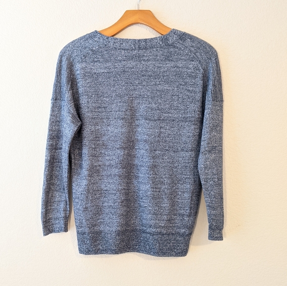 J.crew xs marled blue soft stretchy sweater J. crew - Picture 3 of 3